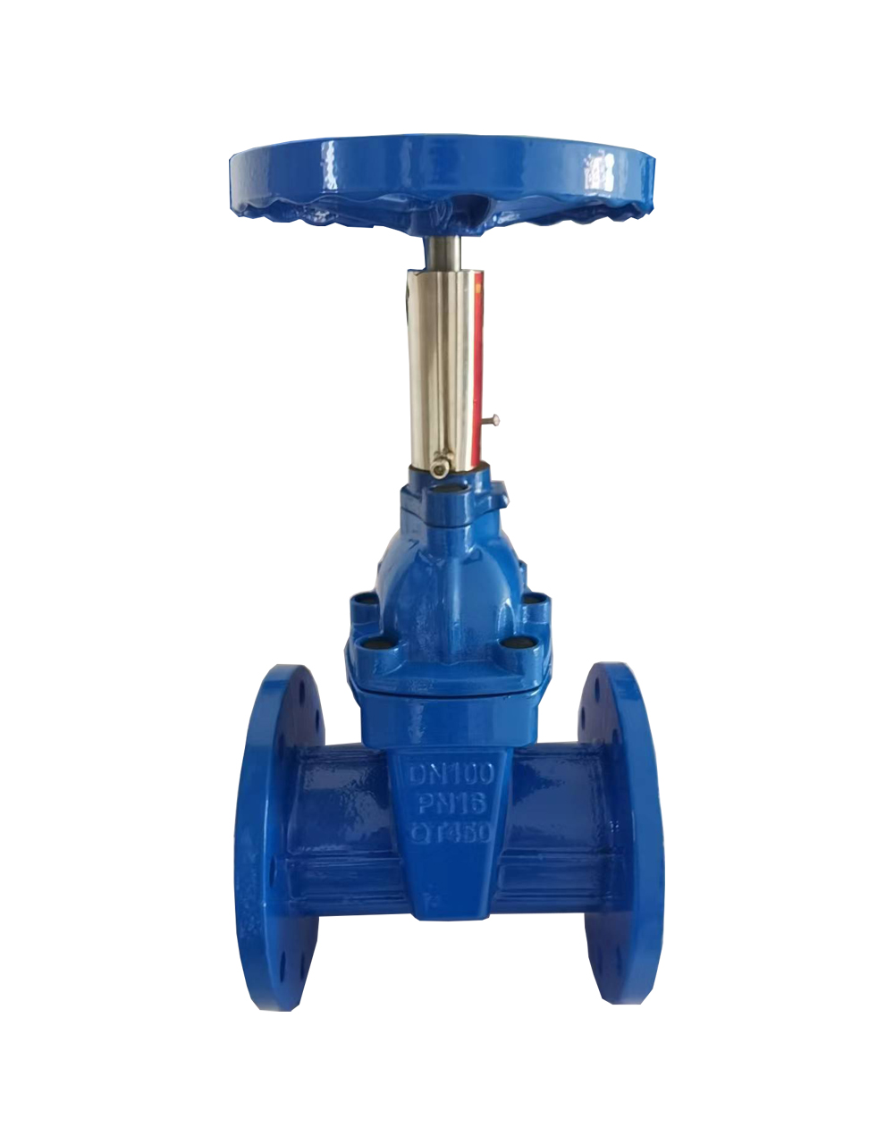 Attach open gate valve